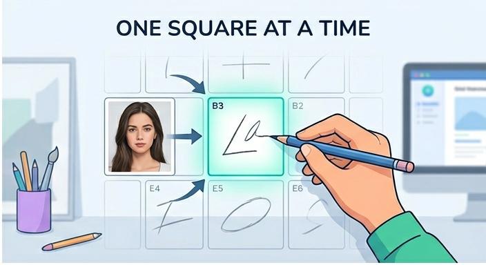 Grid Maker for people to draw artist