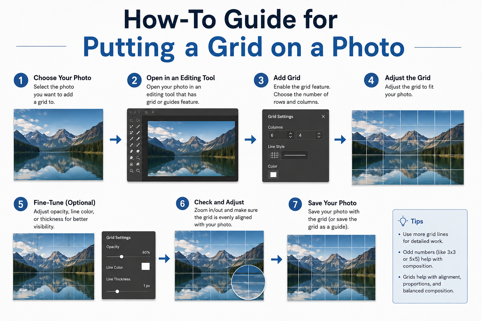 How-To Guide for Putting a Grid on a Photo