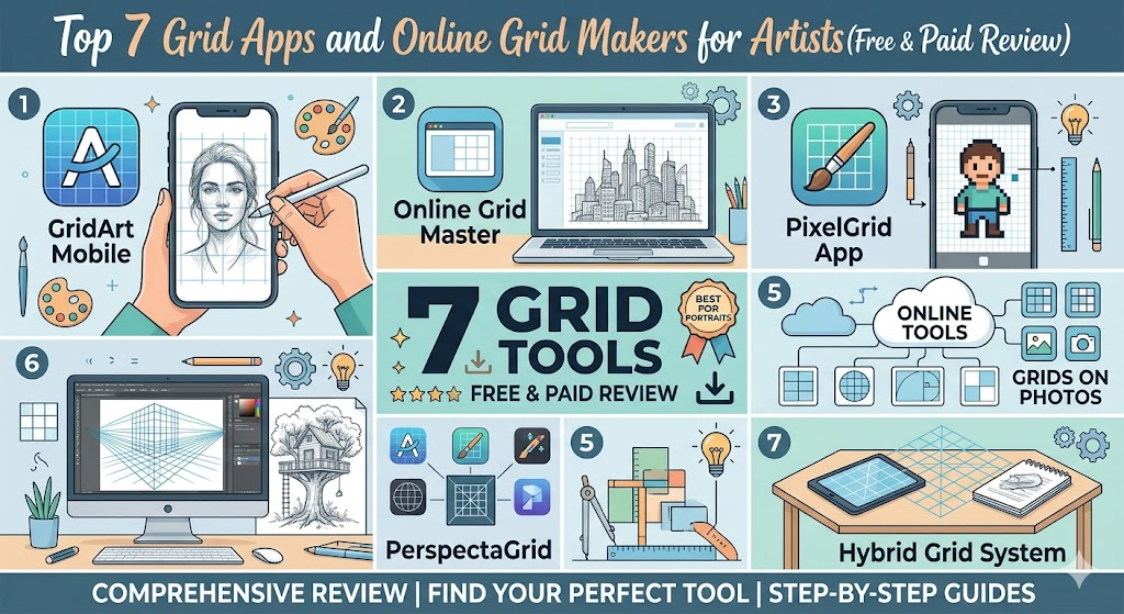 Top 7 Grid Apps and Online Grid Makers for Artists (Free & Paid Review)