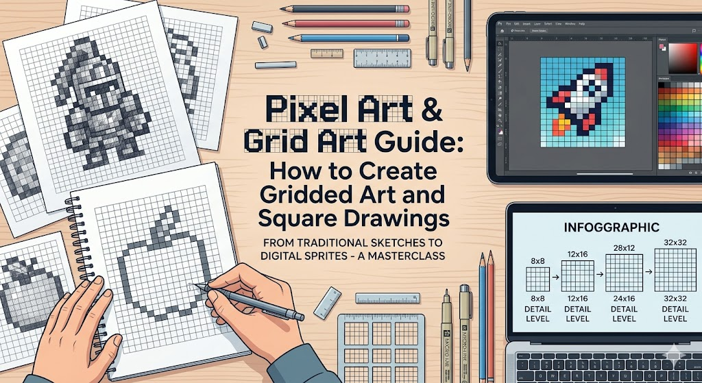 Pixel Art & Grid Art Guide: How to Create Gridded Art and Square Drawings